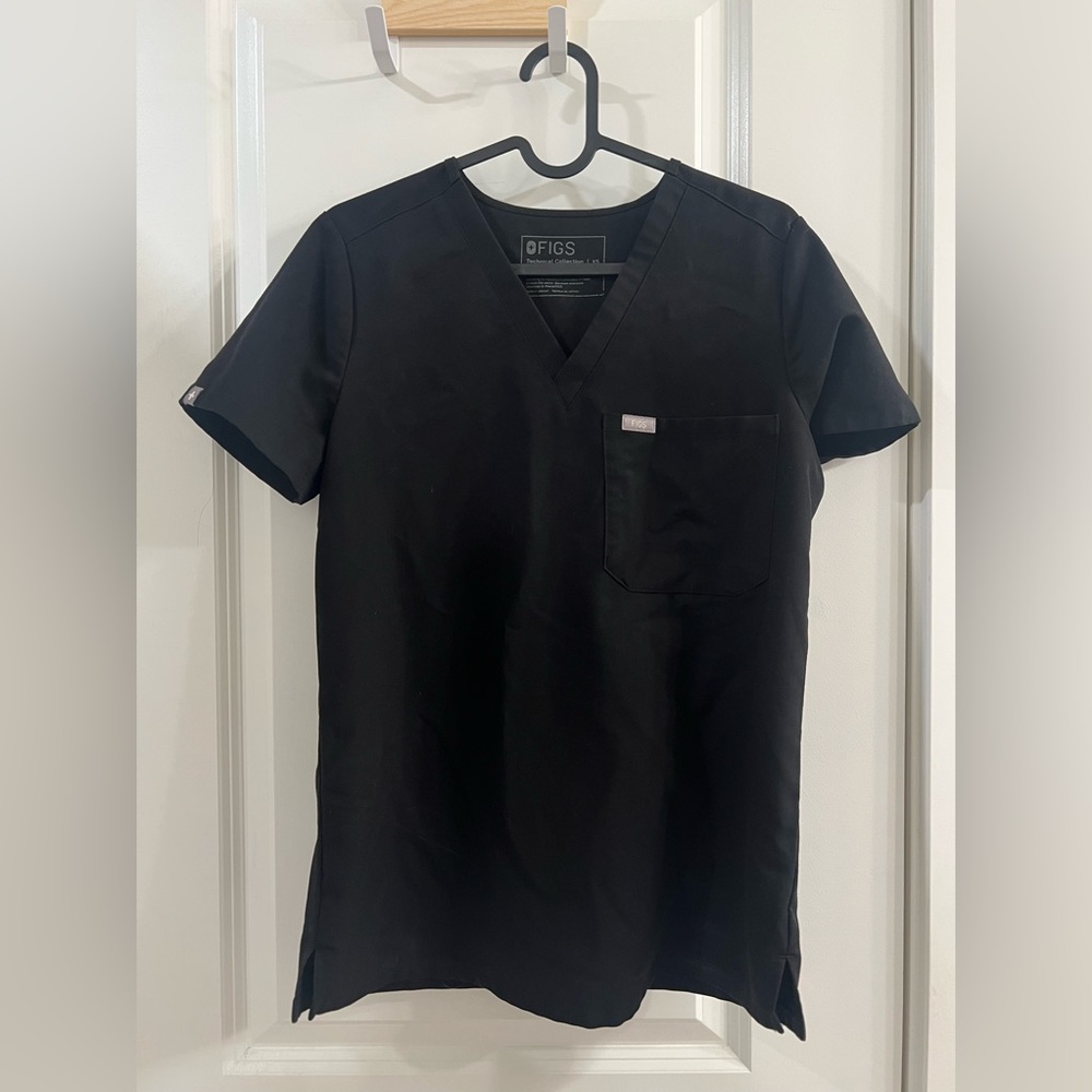 Figs Black Catarina scrub top size XS